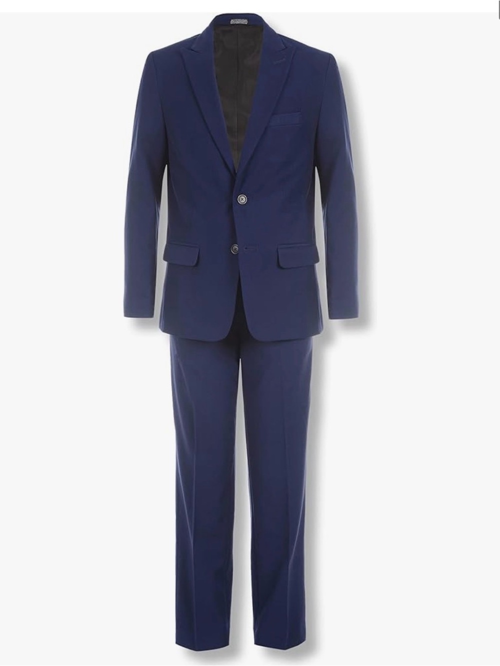Calvin Klein Big Boys Navy Blue Two-Button Blazer